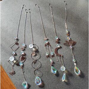 Sun Catchers, 6 Pieces Colorful Suncatchers Deco3 Hanging Clear Crystal Prism